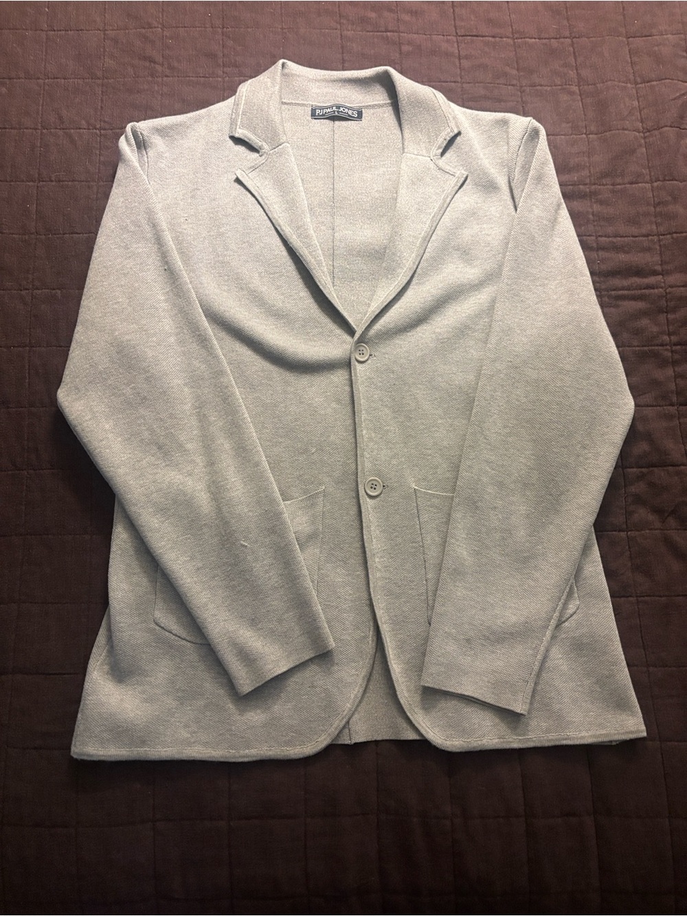 Paul Jones Light Gray Knit Blazer